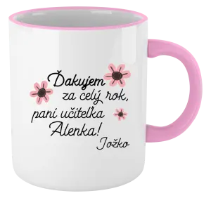 Hrnček Děkuji za celý rok, paní učitelko - kopie