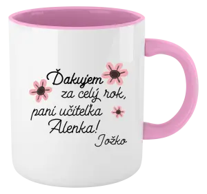 Hrnček  Děkuji za celý rok, paní učitelko - kopie