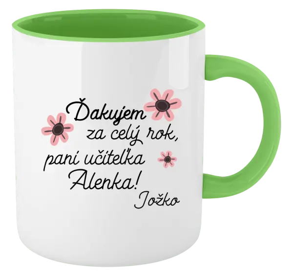 Hrnček  Děkuji za celý rok, paní učitelko - kopie