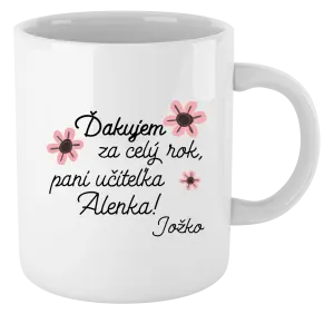 Hrnček Děkuji za celý rok, paní učitelko - kopie