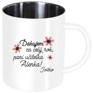 Nerezový hrnček Děkuji za celý rok, paní učitelko - kopie