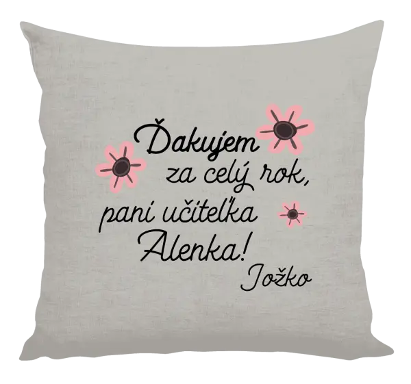 Vankúš Ďakujem za celý rok, pani učiteľka