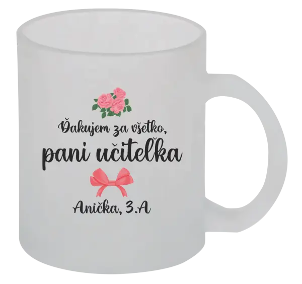 Hrnček Děkuji za vše, paní učitelko - růže - kopie