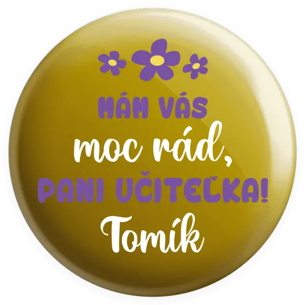 Placka Mám vás moc rád, paní učitelko - kopie