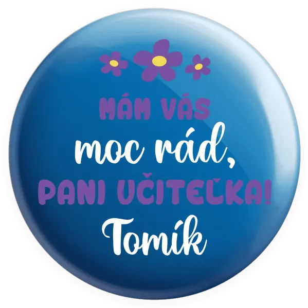 Placka Mám vás moc rád, paní učitelko - kopie