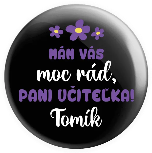 Placka Mám vás moc rád, paní učitelko - kopie