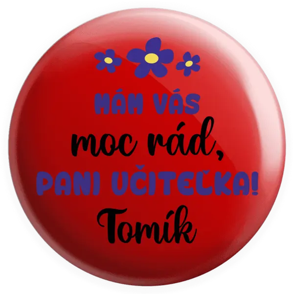 Placka Mám vás moc rád, paní učitelko - kopie