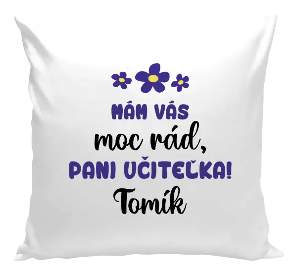 Vankúš Mám vás moc rád, paní učitelko - kopie
