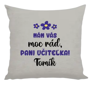 Vankúš Mám vás moc rád, paní učitelko - kopie