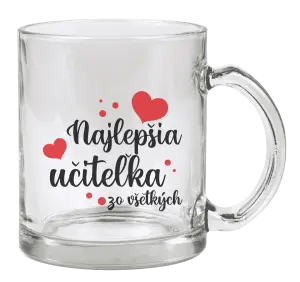 Hrnček Najlepšia učiteľka zo všetkých - srdiečka