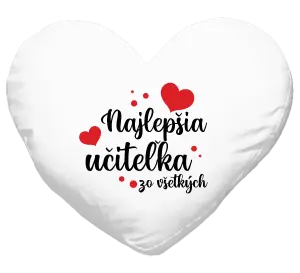 Vankúš Najlepšia učiteľka zo všetkých - srdiečka