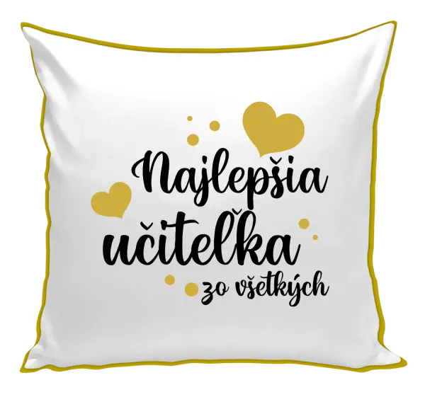 Vankúš Najlepšia učiteľka zo všetkých - srdiečka