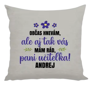 Vankúš Občas zlobím, ale i tak vás mám rád, paní učitelko - kopie