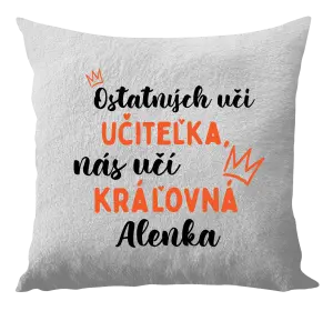 Vankúš Ostatní učí učitelka, nás učí královna - kopie