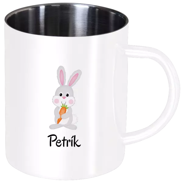 Nerezový hrnček Králíček, vlastní jméno - kopie