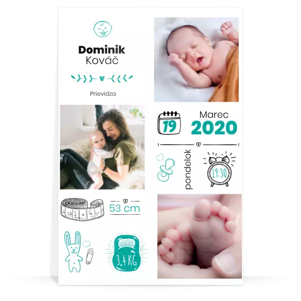 Plexisklo 3 mm Narození kluka - kopie