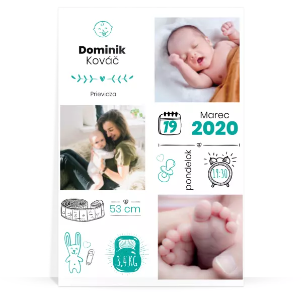 Plexisklo 3 mm Narození kluka - kopie