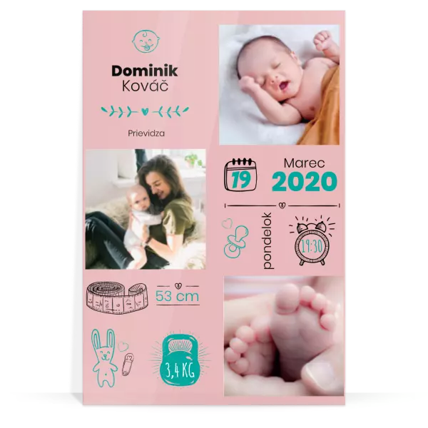 Plexisklo 3 mm Narození kluka - kopie