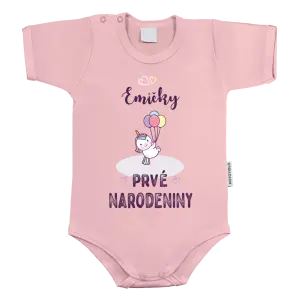 Detské body První narozeniny - Jednorožec, se jménem - kopie