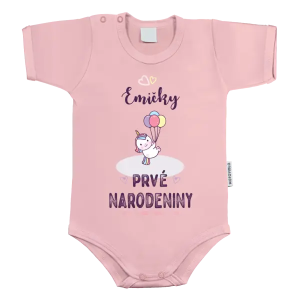Detské body První narozeniny - Jednorožec, se jménem - kopie