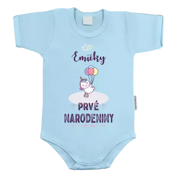 Detské body První narozeniny - Jednorožec, se jménem - kopie
