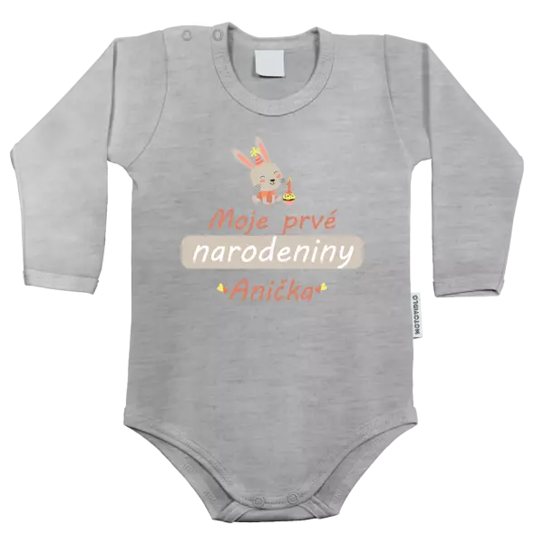Detské body První narozeniny - Zajíček, se jménem - kopie