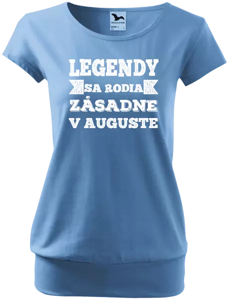Dámske tričko Legendy se rodí zásadně v... - kopie