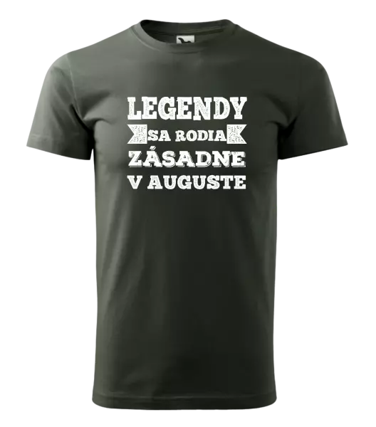 Pánske narodeninové tričko Legendy se rodí zásadně v... - kopie