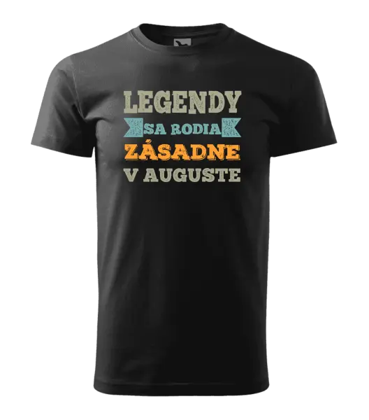 Pánske narodeninové tričko Legendy se rodí zásadně v... - kopie