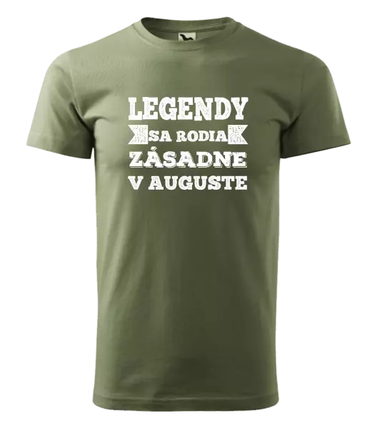 Pánske narodeninové tričko Legendy se rodí zásadně v... - kopie