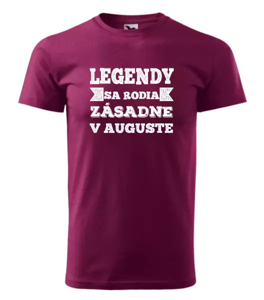 Pánske narodeninové tričko Legendy se rodí zásadně v... - kopie