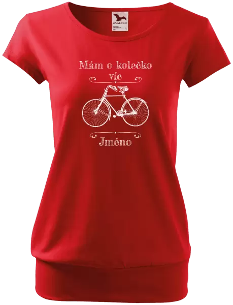 Dámské tričko Mám o kolečko víc se jménem