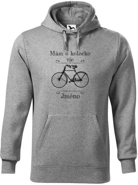 Pánská mikina Mám o kolečko víc se jménem