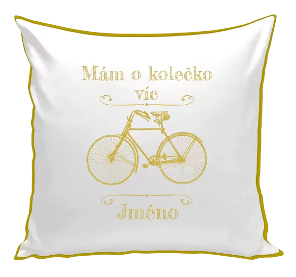 Polštář Mám o kolečko víc se jménem