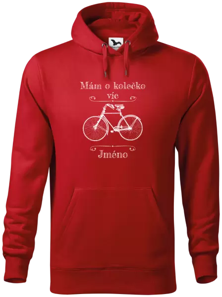 Pánská mikina Mám o kolečko víc se jménem