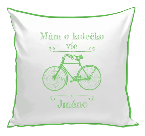 Polštář Mám o kolečko víc se jménem