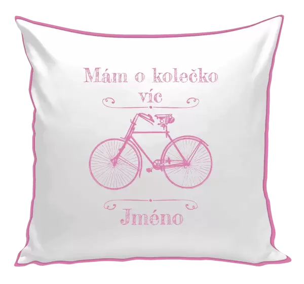 Polštář Mám o kolečko víc se jménem
