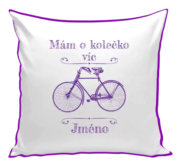 Polštář Mám o kolečko víc se jménem
