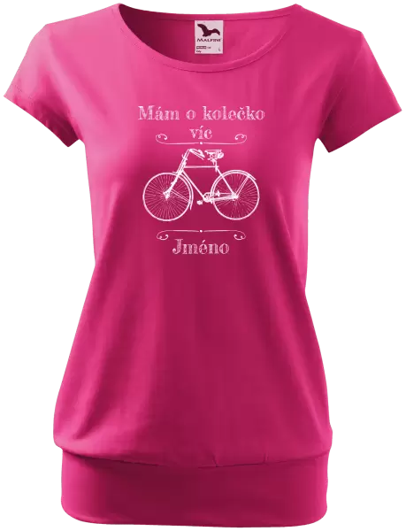 Dámské tričko Mám o kolečko víc se jménem