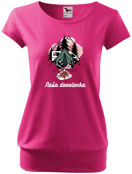 Dámske tričko Camp, naše dovolená - kopie