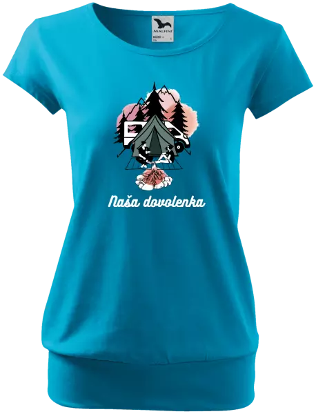 Dámske tričko Camp, naše dovolená - kopie