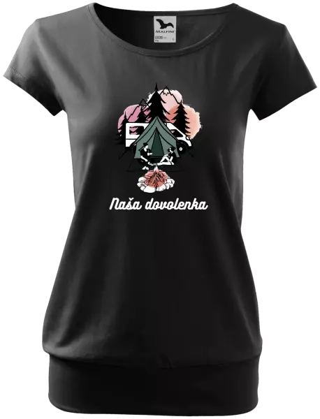 Dámske tričko Camp, naše dovolená - kopie