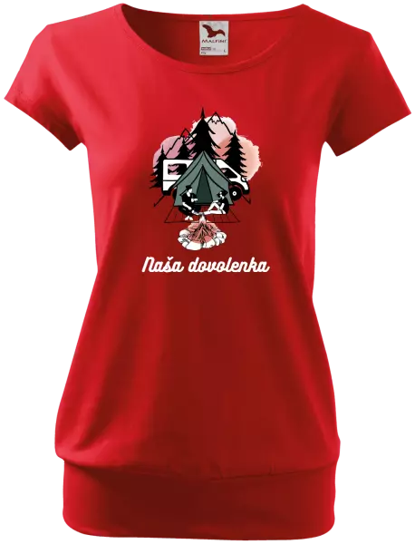 Dámske tričko Camp, naše dovolená - kopie