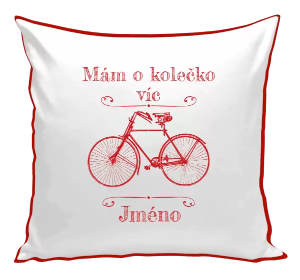 Polštář Mám o kolečko víc se jménem