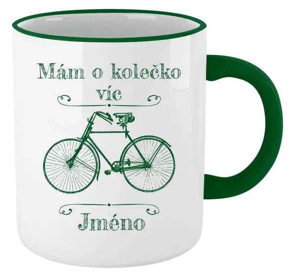Hrnek Mám o kolečko víc se jménem