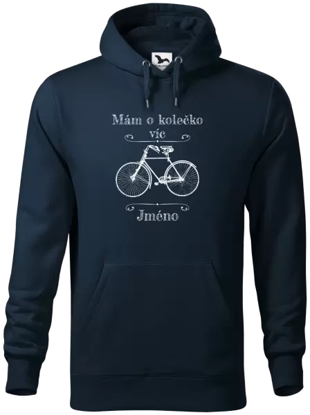 Pánská mikina Mám o kolečko víc se jménem