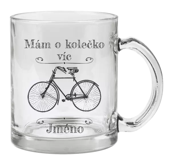 Hrnek Mám o kolečko víc se jménem