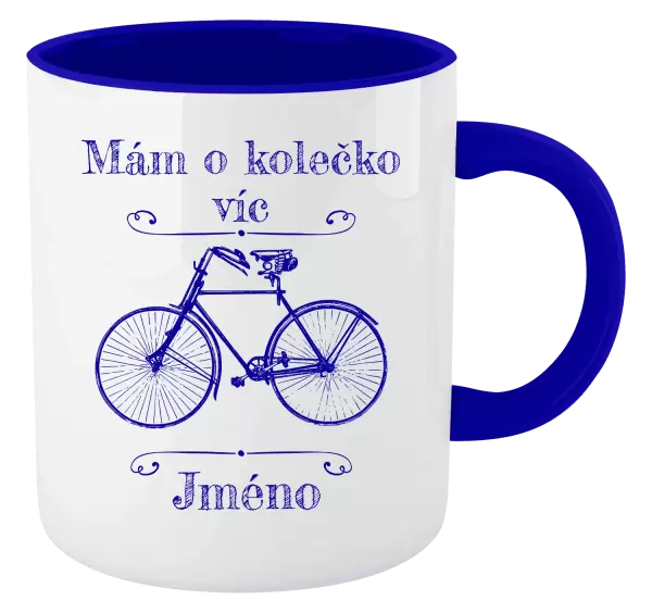 Hrnek Mám o kolečko víc se jménem