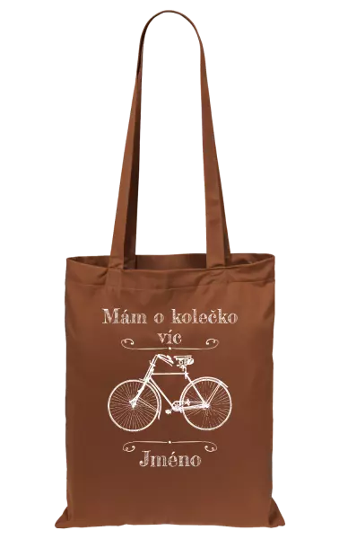 Látková taška Mám o kolečko víc se jménem