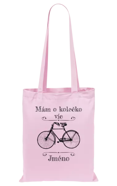 Látková taška Mám o kolečko víc se jménem